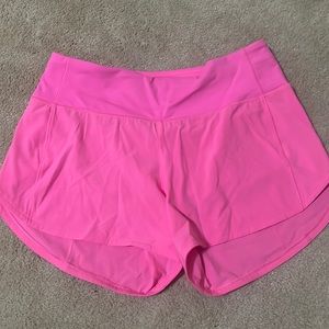 Lulu Lemon Pink Speed Up shorts